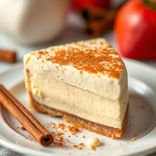 A slice of melktert, a creamy South African milk tart, sprinkled with cinnamon