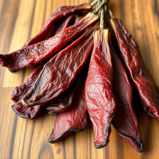 Biltong - a form of dried, cured meat originating from South Africa