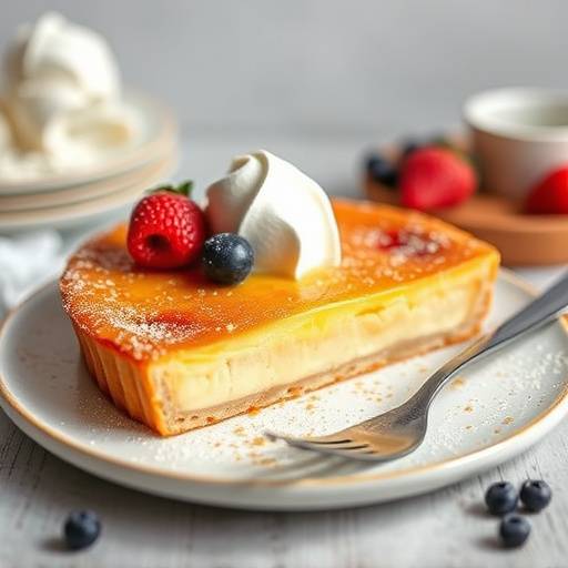 Melktert - a South African milk tart dessert