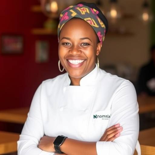 Nomsa Mkhize, founder of Nomsa's Kitchen, smiling warmly